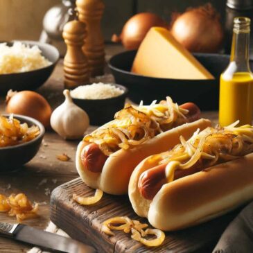 French Onion Hot Dogs