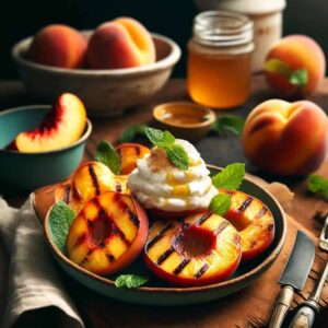 Grilled Peaches with Mascarpone