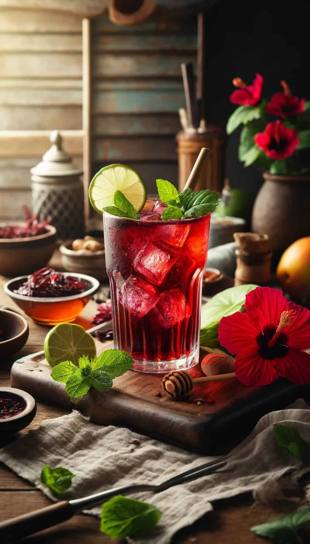 Iced Hibiscus Tea