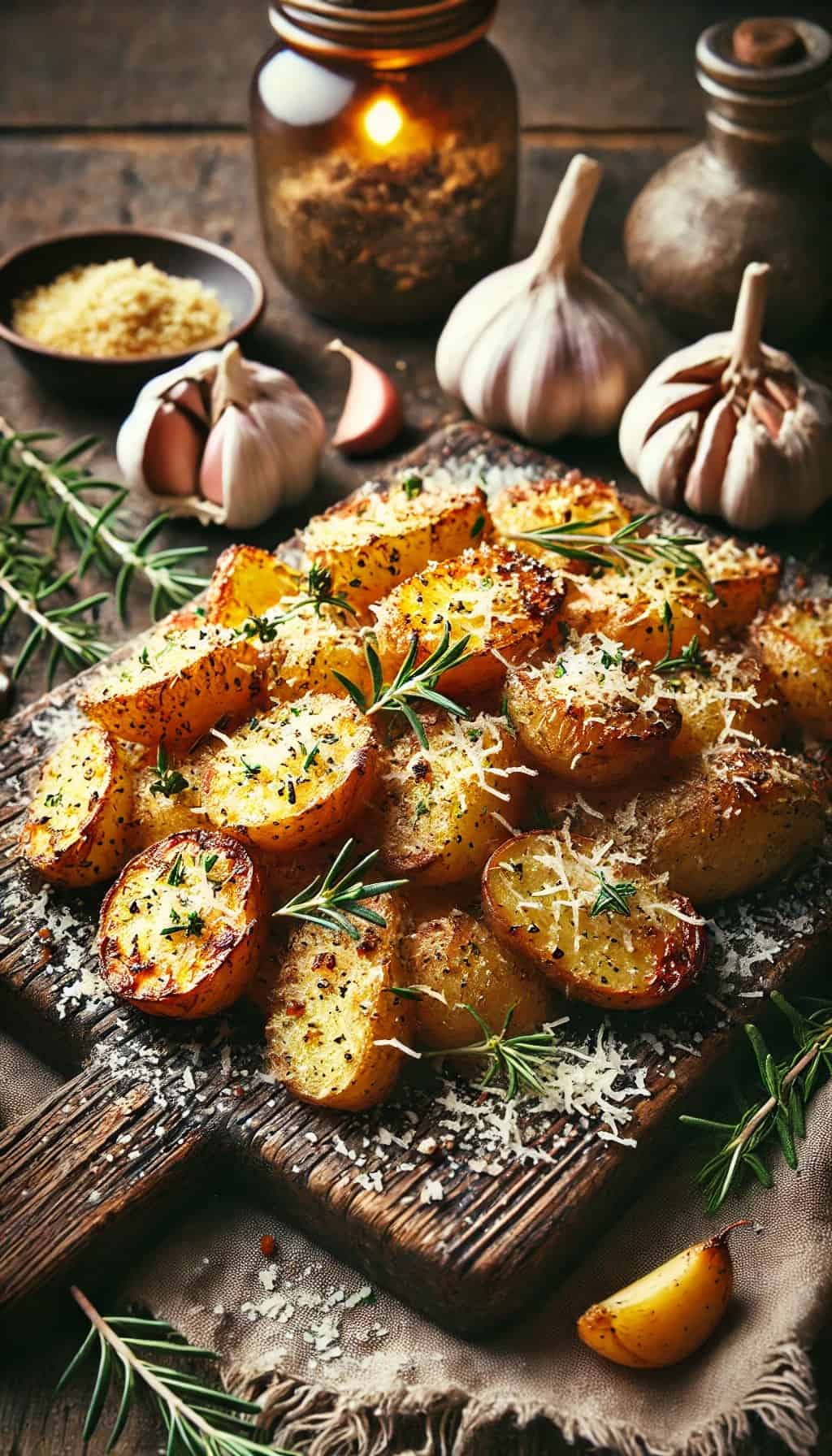 Roasted Potatoes with Parmesan, Garlic and Herbs