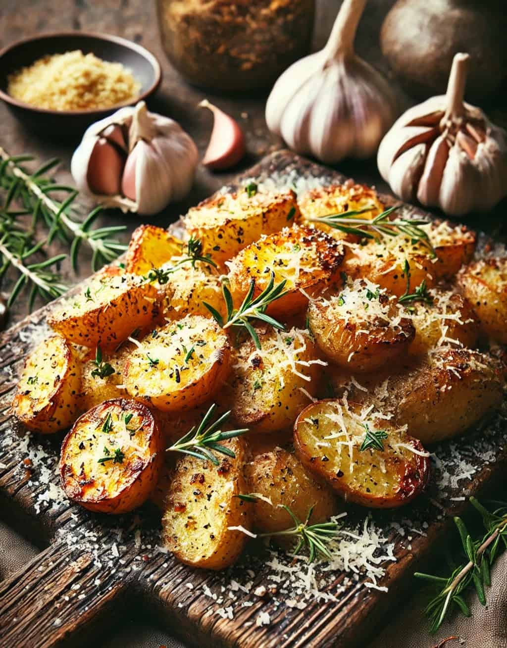 Roasted Potatoes with Parmesan, Garlic and Herbs